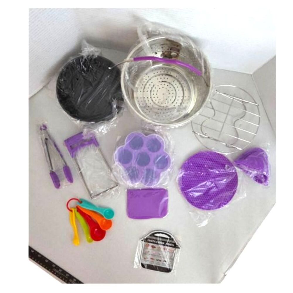 AIDUY 11 Pc Instant Pot Accessory Set Purple 6 & 8 Qt Pressure Cooker Kit NIP